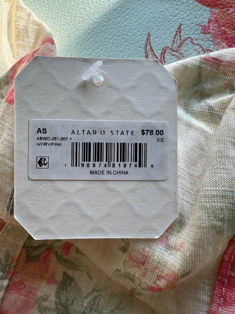 Altar'd State Virelle Mini Floral Dress - NWT and gift bag! - Picture 10 of 14